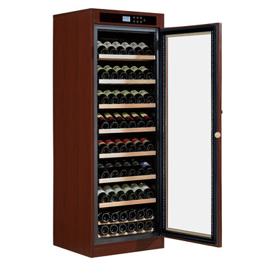 Καλή τιμή Armario enfriador de vino de madera con control de temperatura de precisión, panel táctil digital y estanterías de madera σε απευθείας σύνδεση