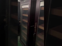 Ανεξάρτητο ψυγείο πούρων υγραντήρας LED φωτισμός ξύλινος πλαισίου γυάλινης πόρτας σύγχρονο ντουλάπι πούρων